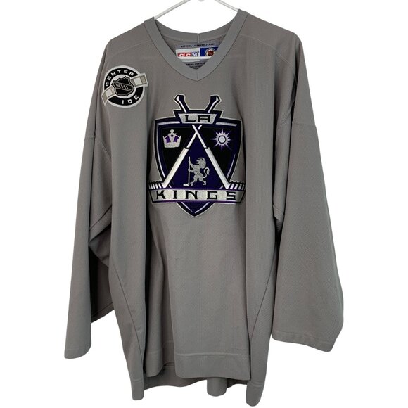 CCM LA Kings Official Licensed NHL Hockey Jersey XL Gray 7658 Sewn Embroider - Picture 1 of 9